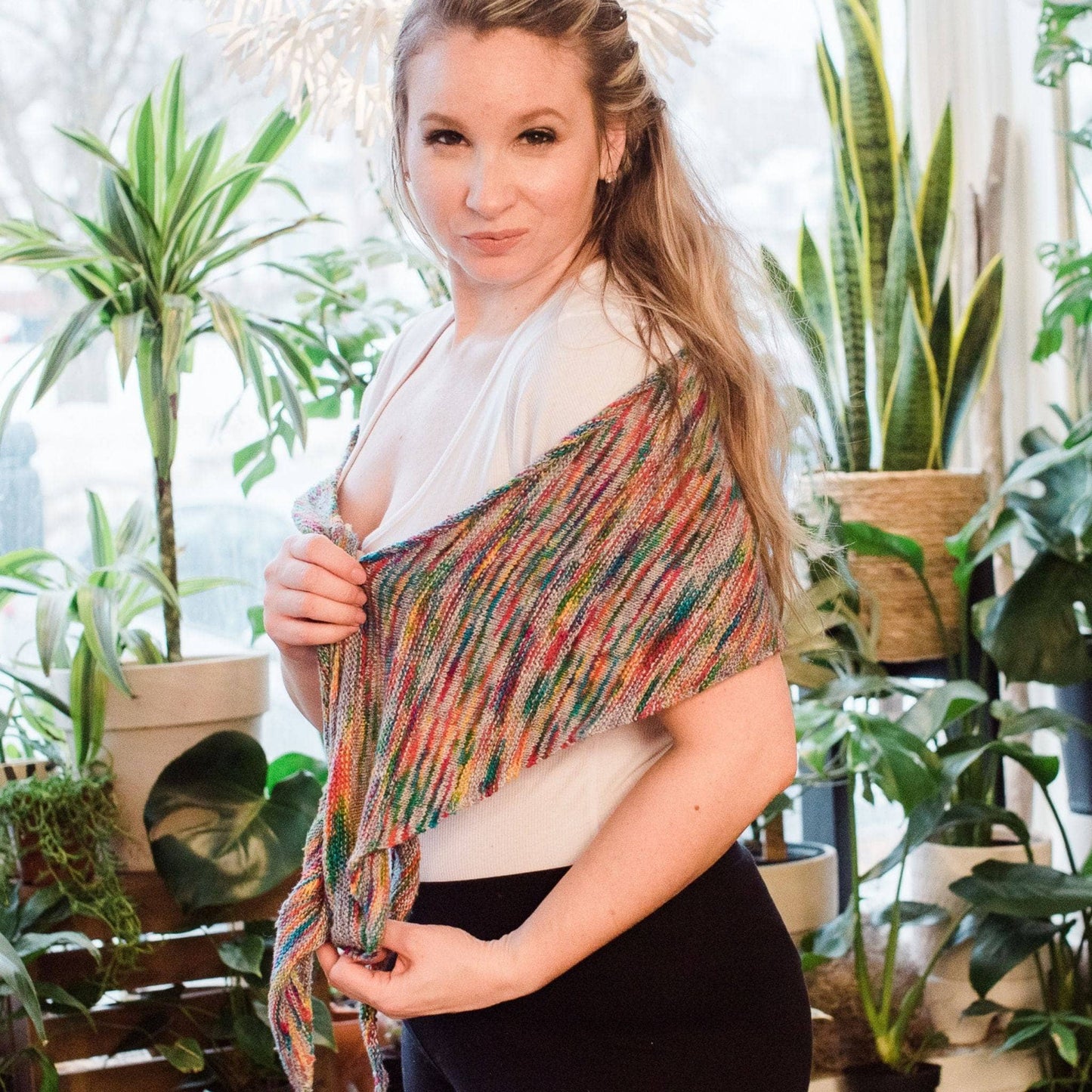 Neon Pop Shawl Knitting Pattern - view 5