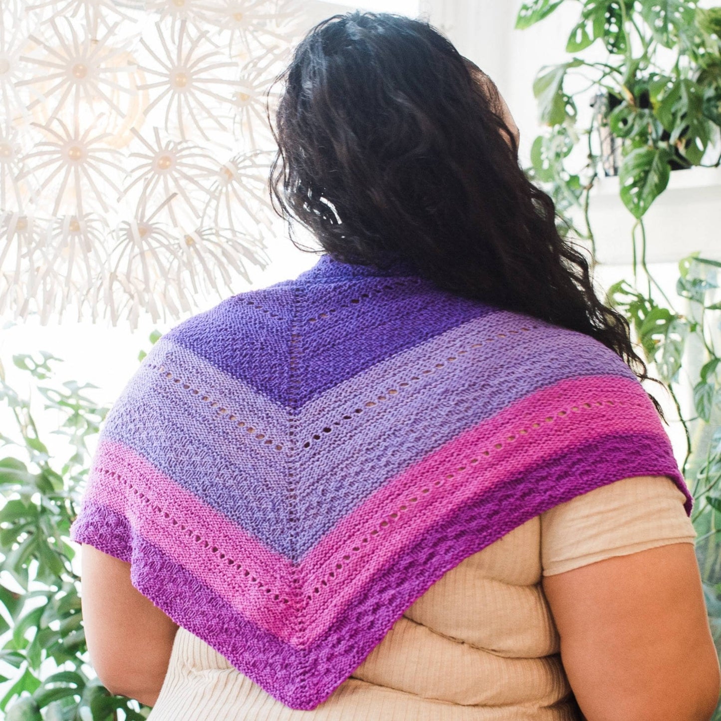 Ombre Stitch Sampler Shawl Pattern - view 5