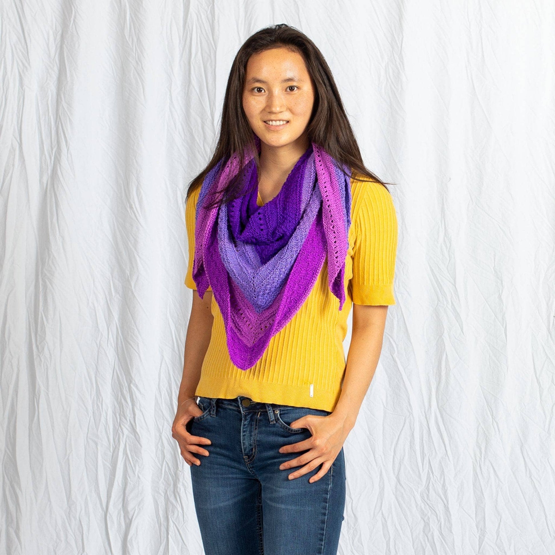 Ombre Stitch Sampler Shawl Pattern - view 3