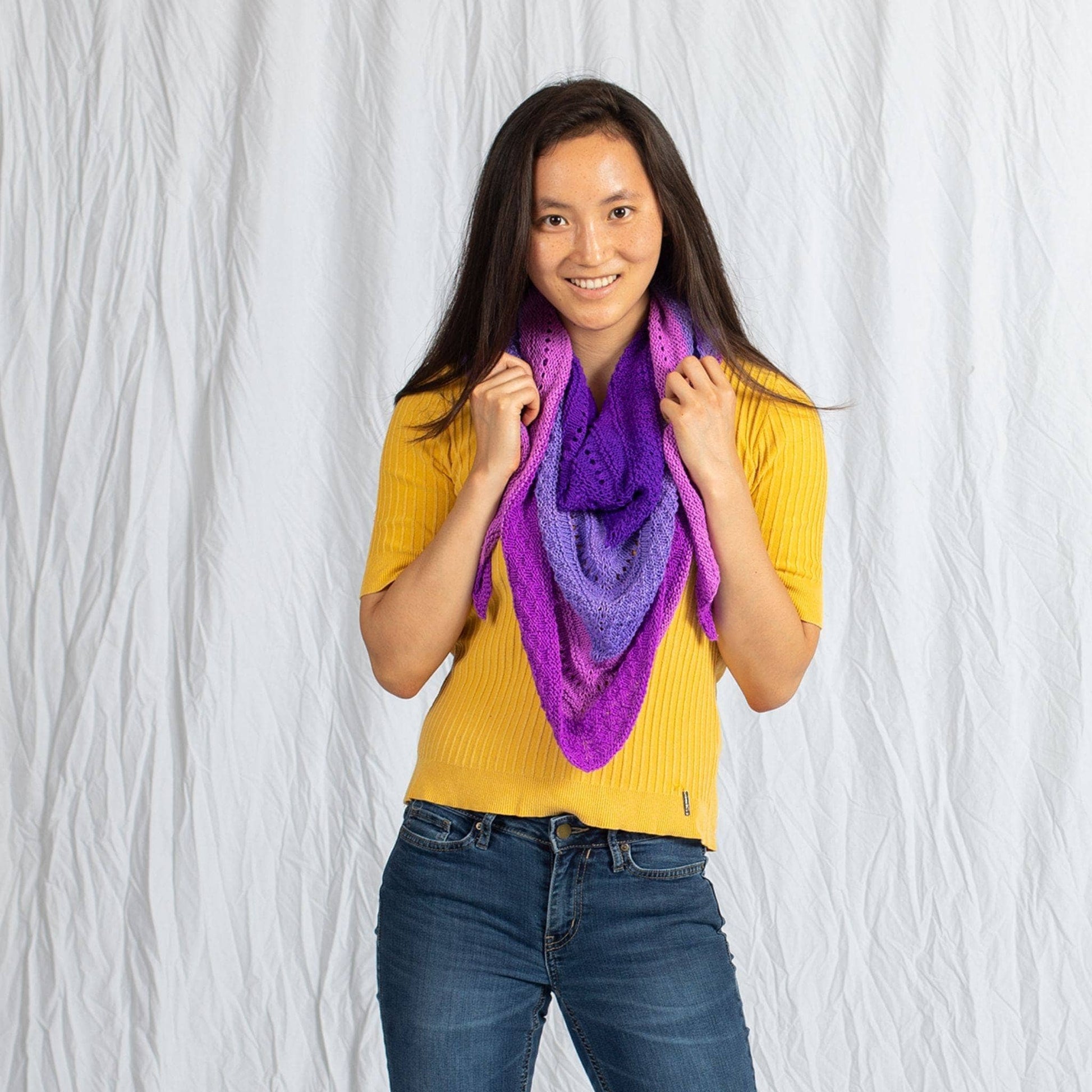 Ombre Stitch Sampler Shawl Pattern - view 4
