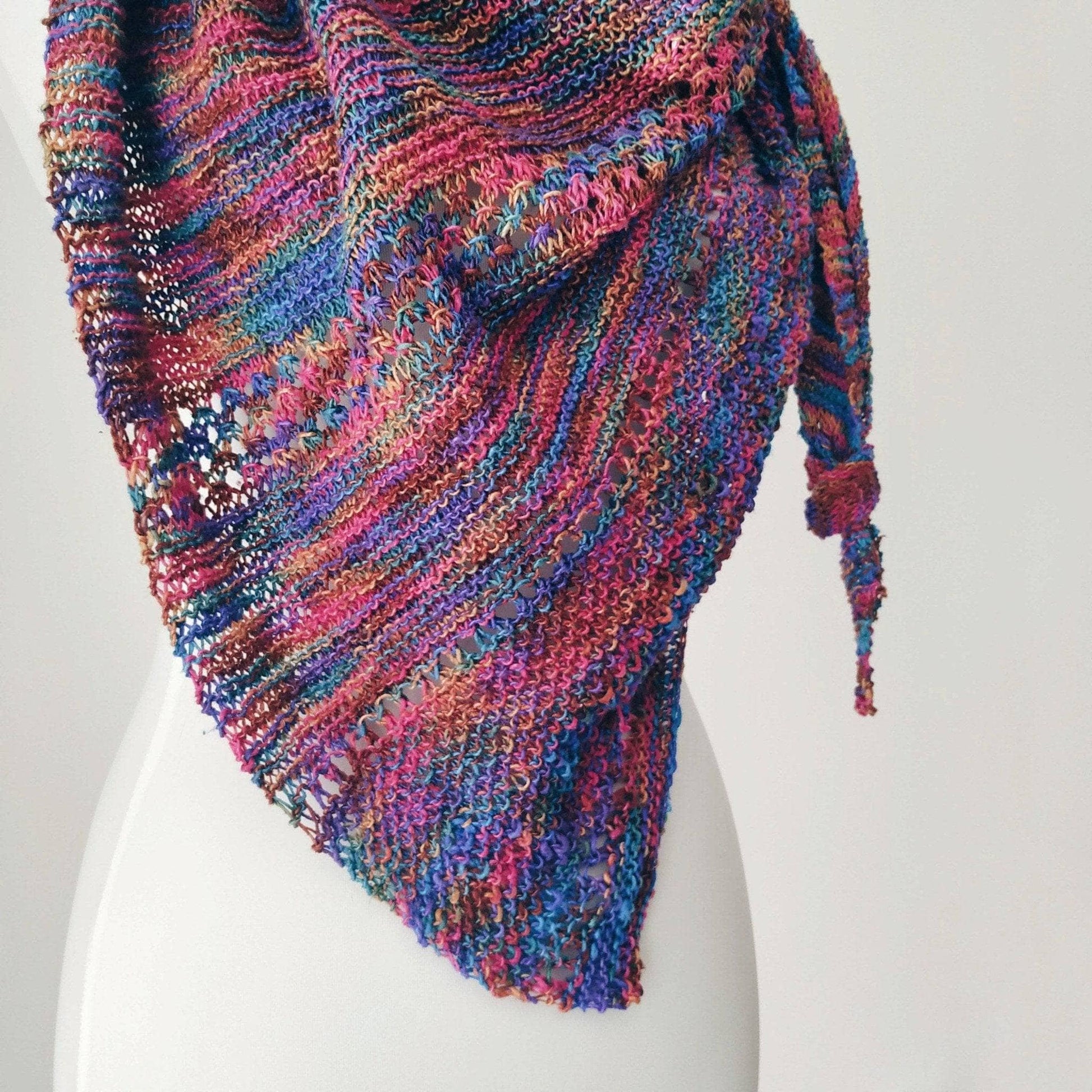 Openwork Lattice Lace Weight Shawl Pattern - view 3