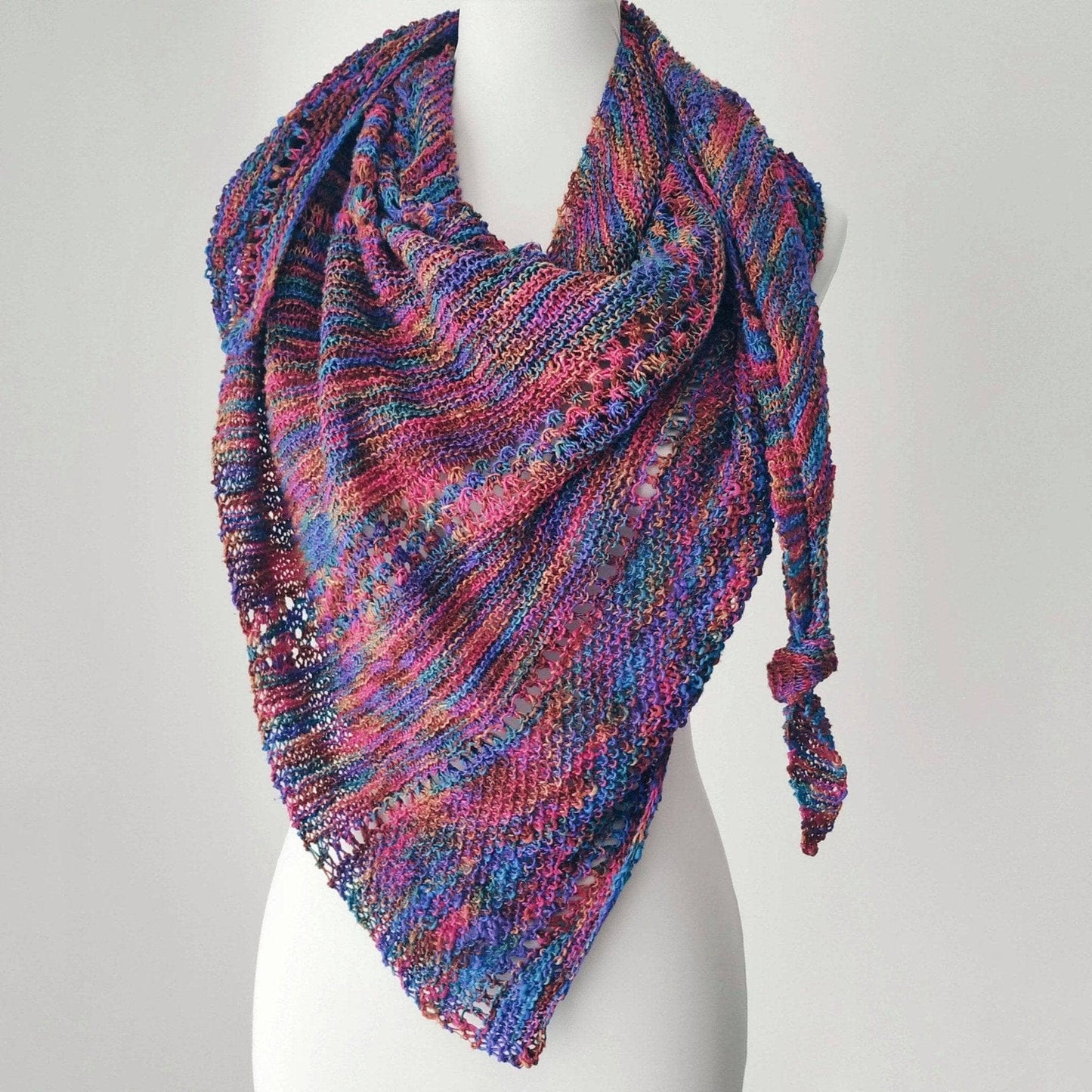 Openwork Lattice Lace Weight Shawl Pattern - view 4