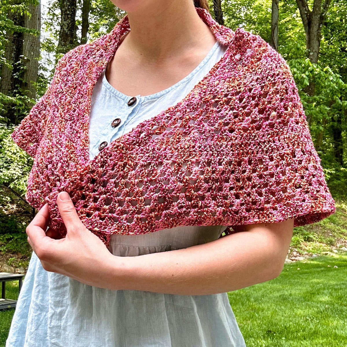 A Walk in the Garden Shawl Crochet Pattern - view 4