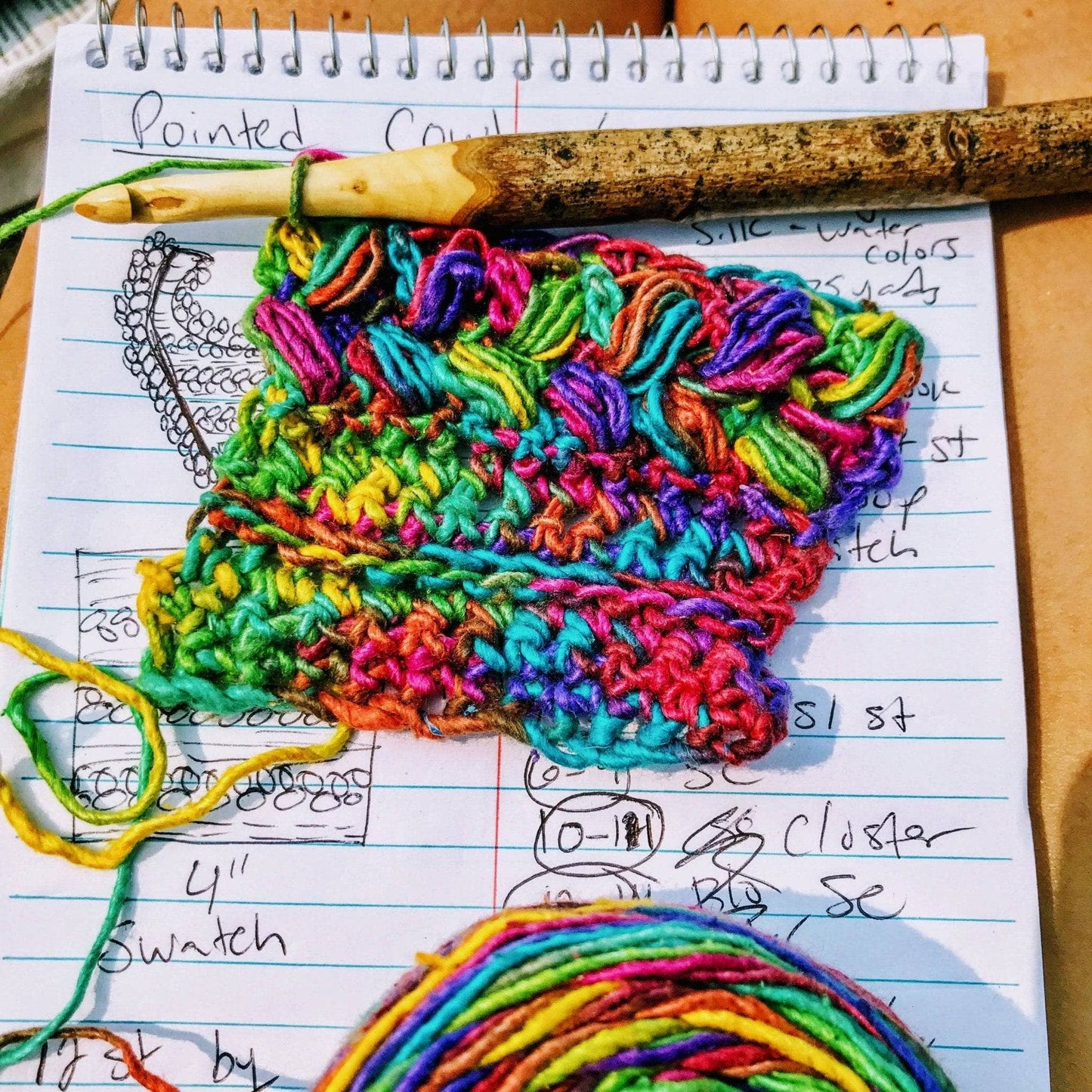 Rainbow Meadows Cowl Crochet Kit - view 3
