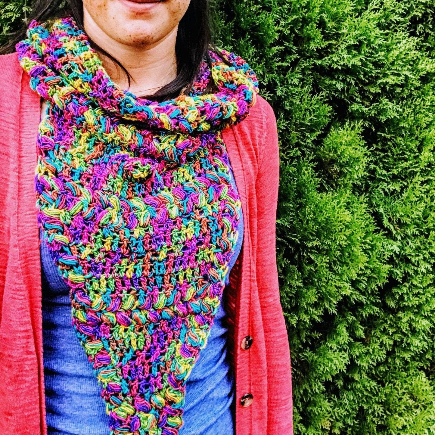 Rainbow Meadows Cowl Crochet Pattern - view 3