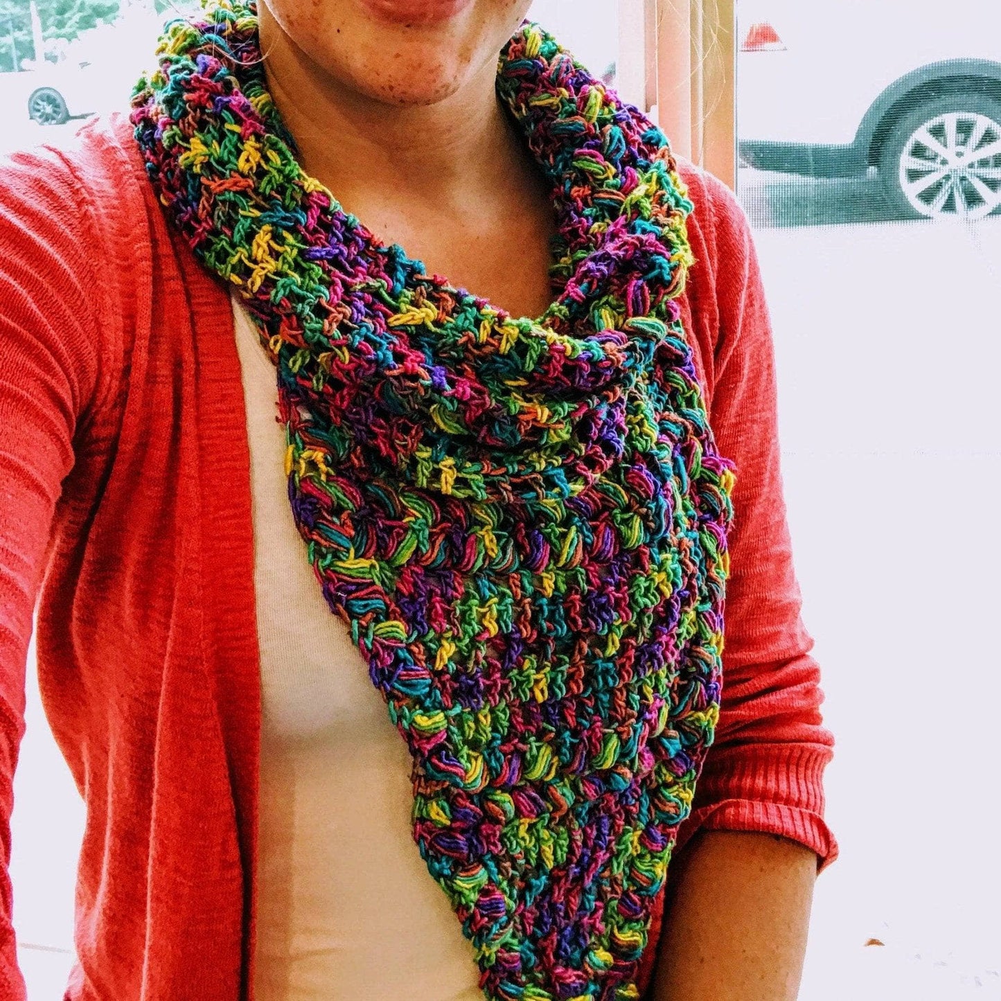 Rainbow Meadows Cowl Crochet Pattern - view 2