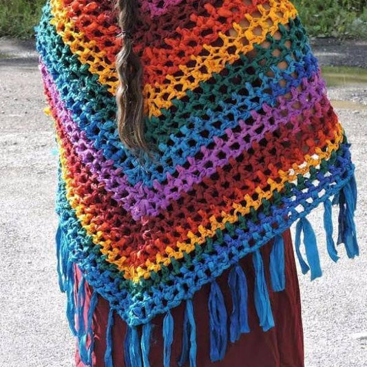Rainbow Shawl Crochet Pattern - view 2
