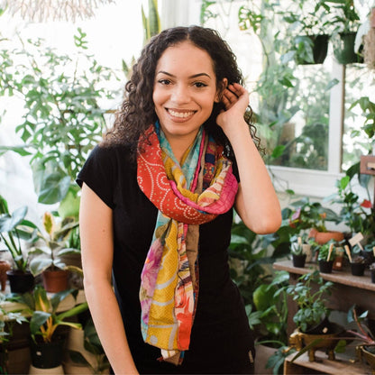 The Original Medley Scarf – Made from Recycled Sari Silk - view 8