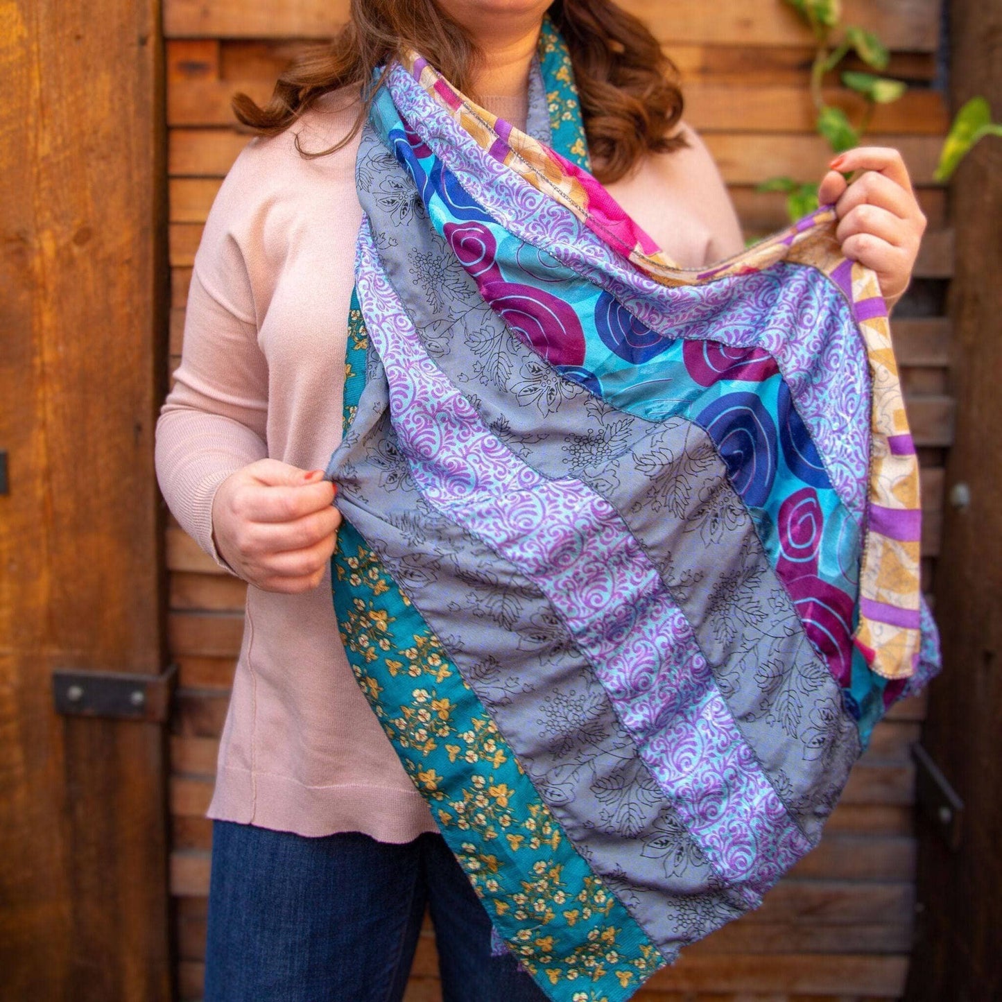 The Original Medley Scarf – Made from Recycled Sari Silk - view 6