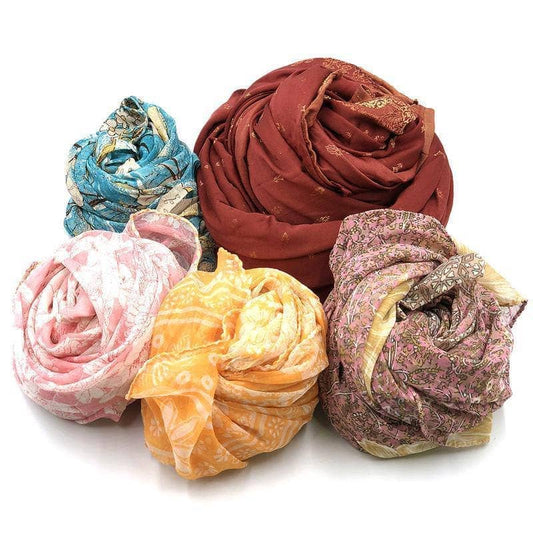Colorful Sari Scrap Bundle – Handpicked Fabric Pieces for Crafting