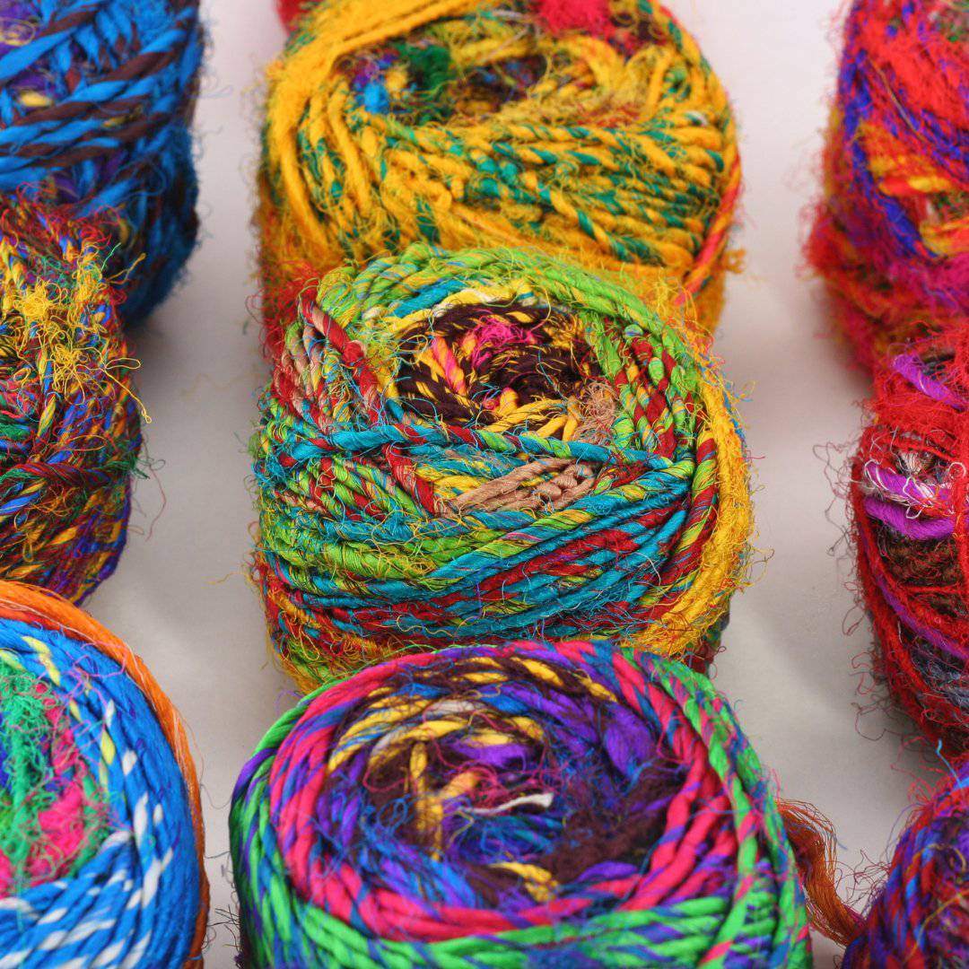 Recycled Silk Yarn "Spice Market" - view 2