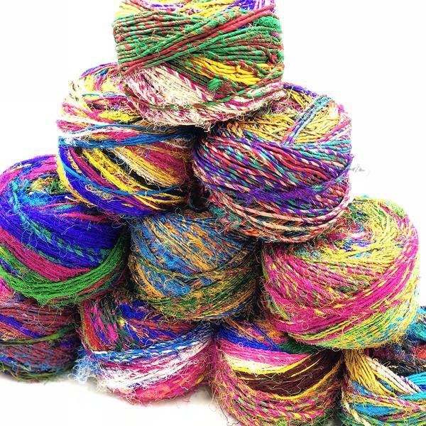 Recycled Silk Yarn "Spice Market" - view 8