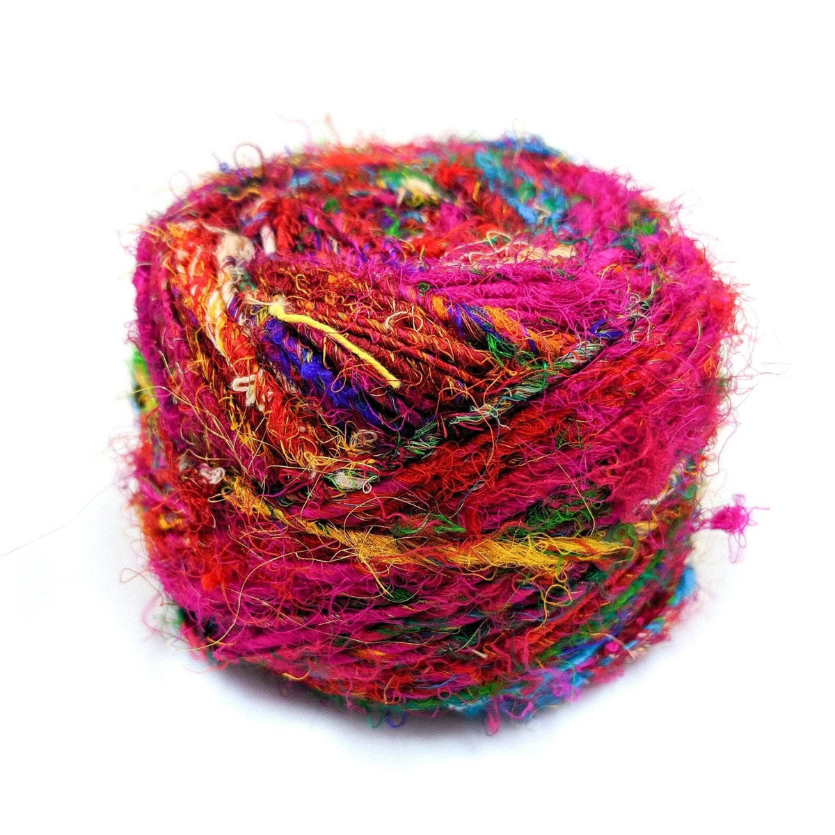 Recycled Silk Yarn Worsted Weight "Wild Peacock" - view 3