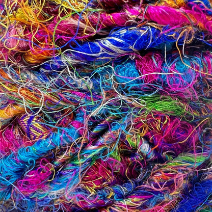 Recycled Silk Yarn Worsted Weight "Wild Peacock" - view 5
