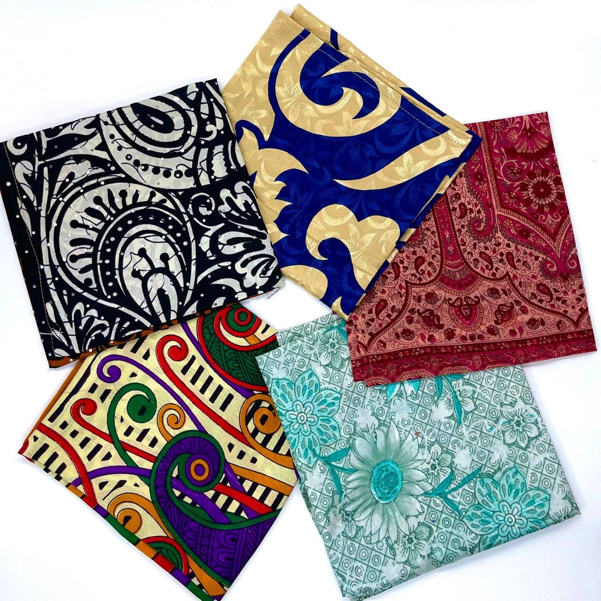 Reusable Sari Silk Gift Wrap - 5-pack - view 5