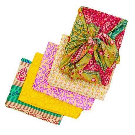 Reusable Sari Silk Gift Wrap - 5-pack - view 3