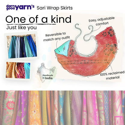 The Original Sari Wrap Skirt – Reversible & Adjustable - view 17