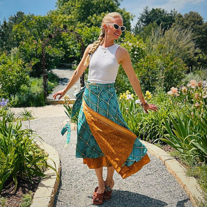 The Original Sari Wrap Skirt – Reversible & Adjustable - view 16
