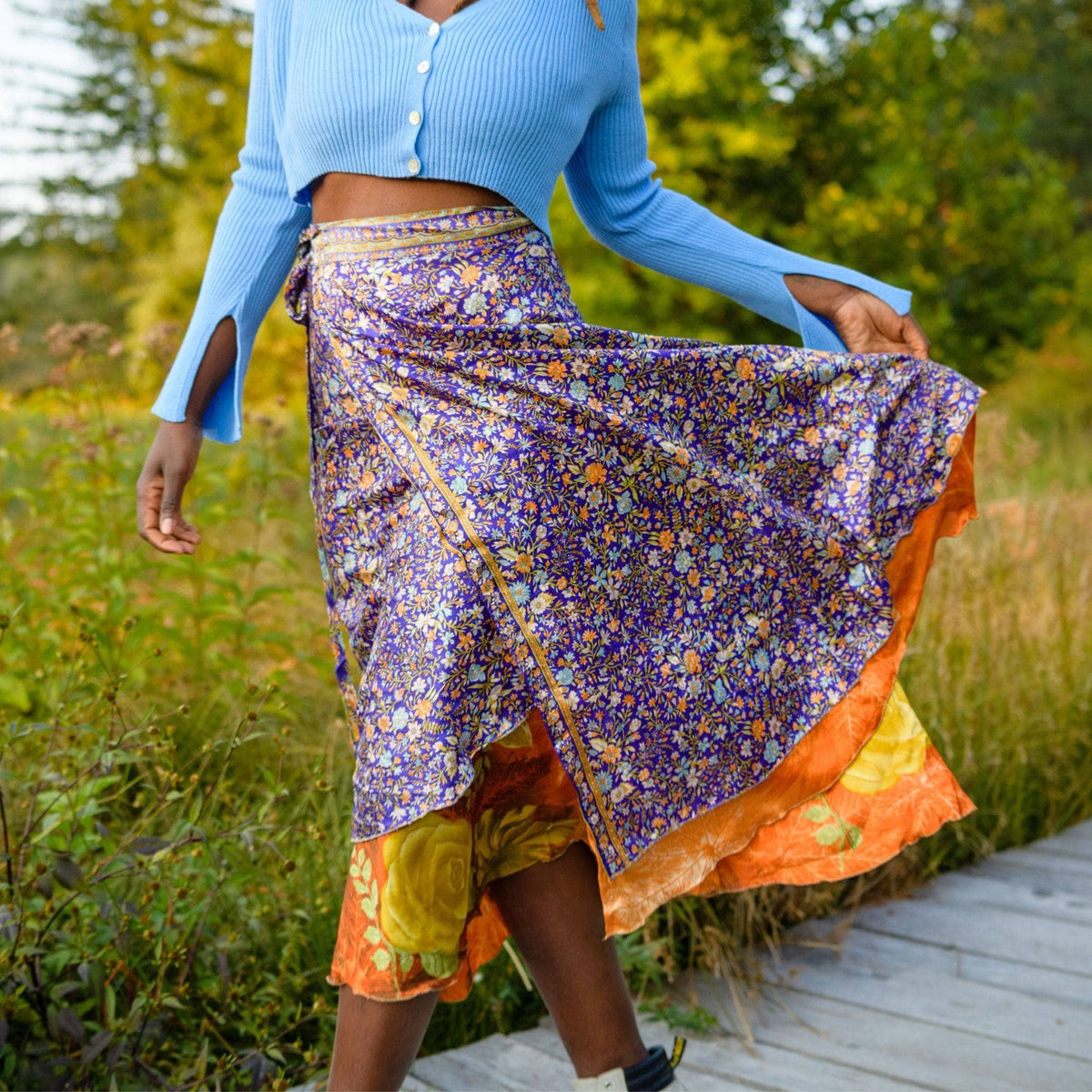 The Original Sari Wrap Skirt – Reversible & Adjustable - view 18