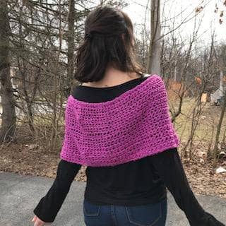 Silk Cloud Worsted Crochet Wrap Pattern - view 3