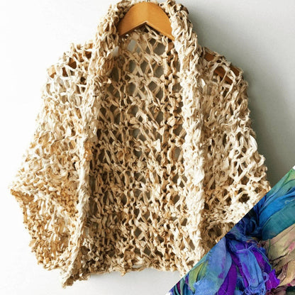Silk Garter + Lace Summer Cocoon Coat Knit Kit - view 7