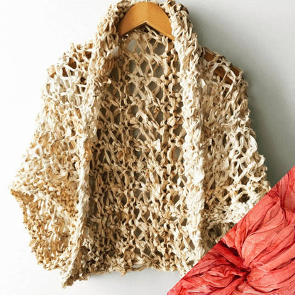 Silk Garter + Lace Summer Cocoon Coat Knit Kit - view 5