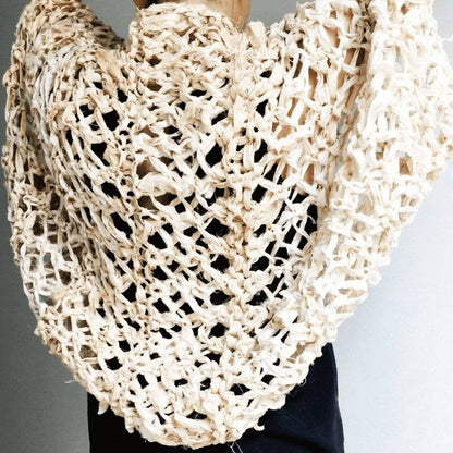 Silk Garter + Lace Summer Cocoon Coat Knitting Pattern - view 3
