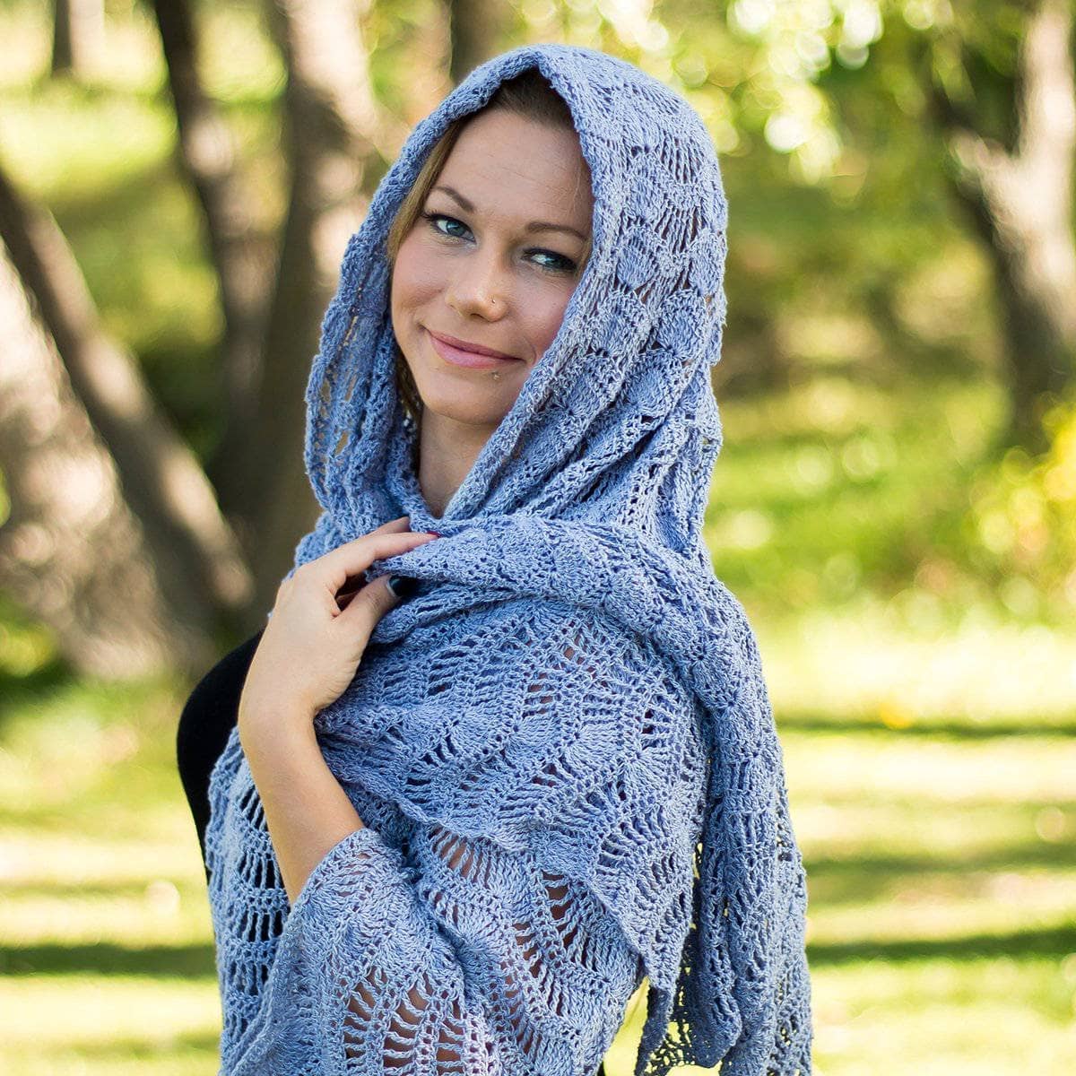 Silk Waves Shawl Crochet Pattern - view 2