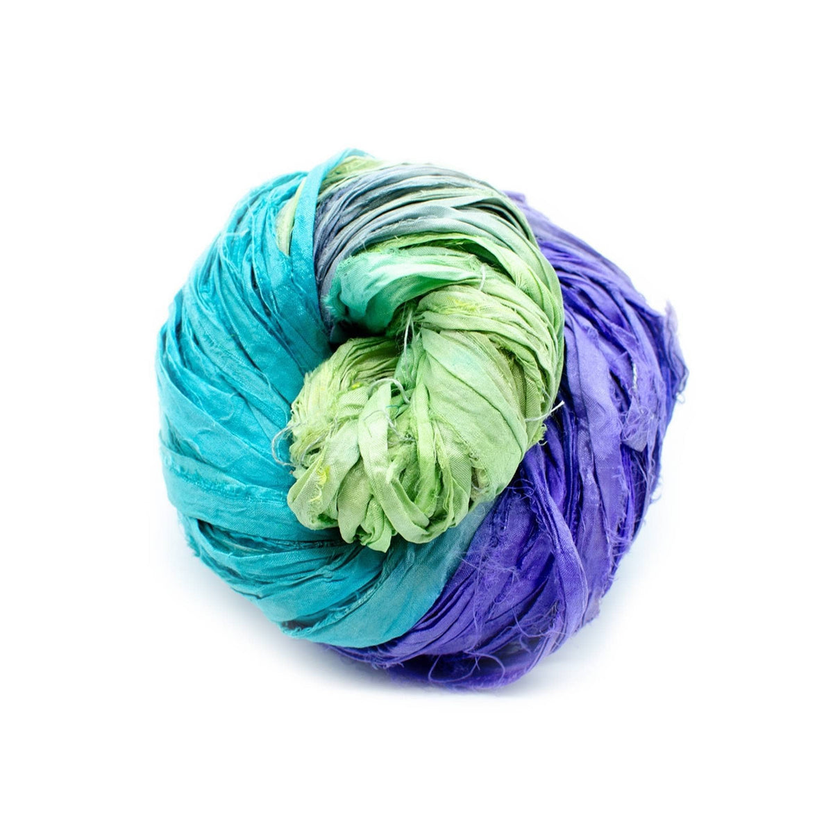 Artisan Recycled Sari Ribbon Yarn – Sari Treasures in Every Strand - view 2