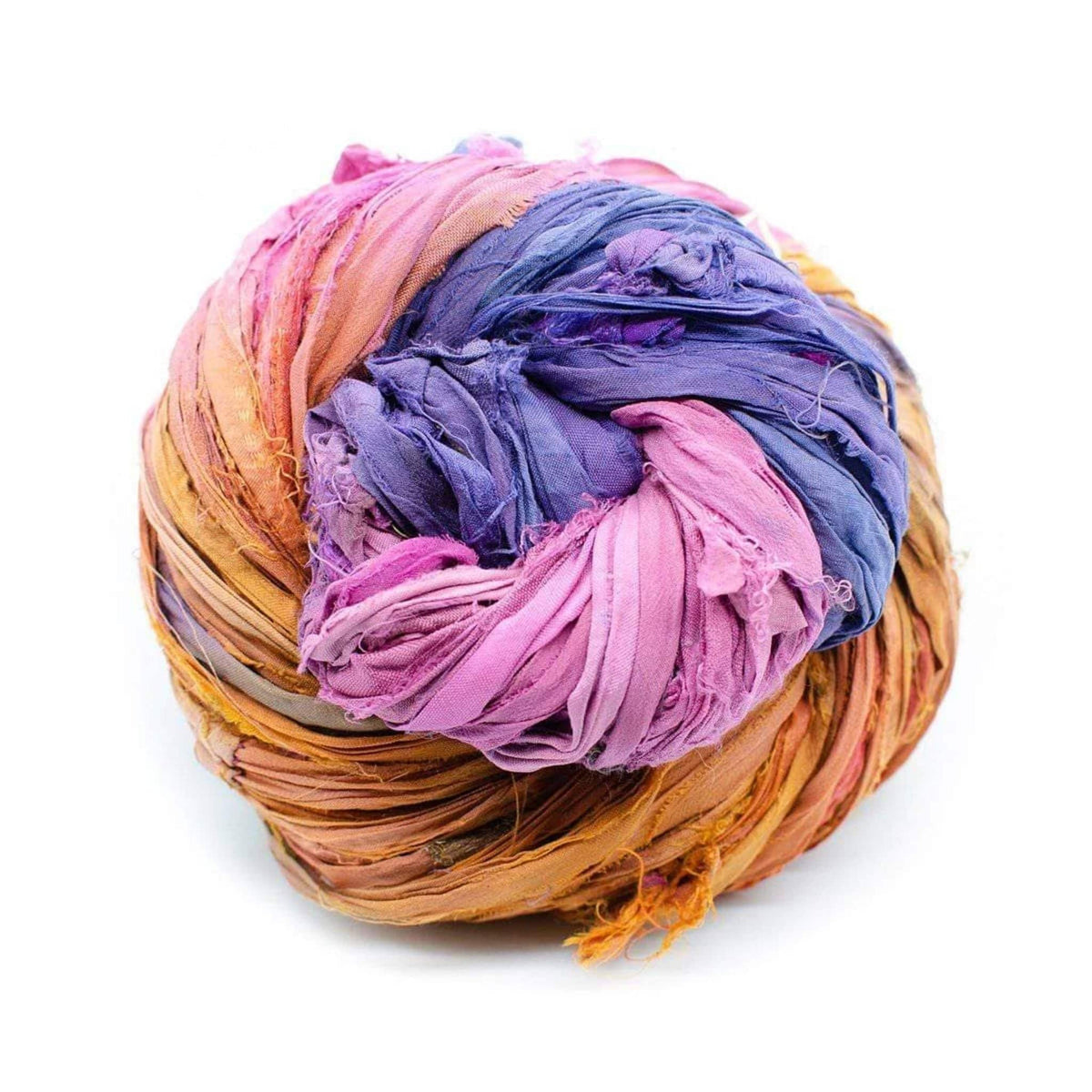 Artisan Recycled Sari Ribbon Yarn – Sari Treasures in Every Strand - view 5