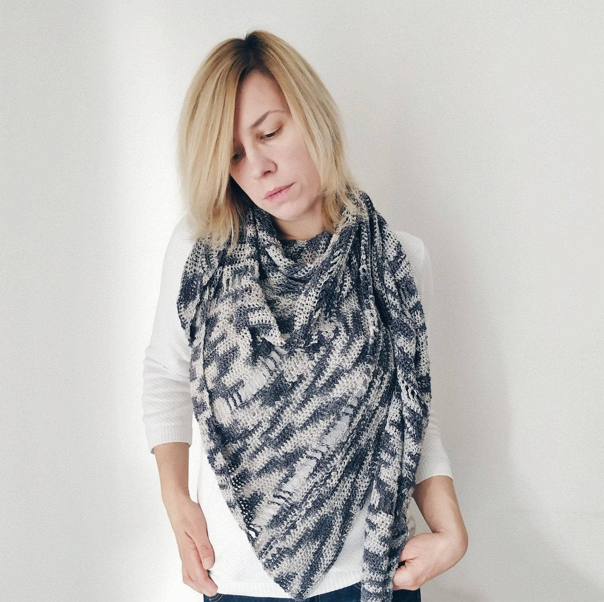 Star Stitch Lace Weight Crochet Shawl Kit - view 2