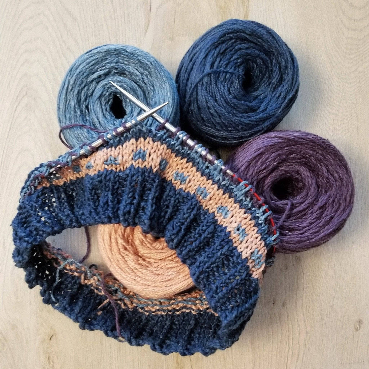 Stripe-A-Dots Hat and Gloves Knitting Kit - view 9