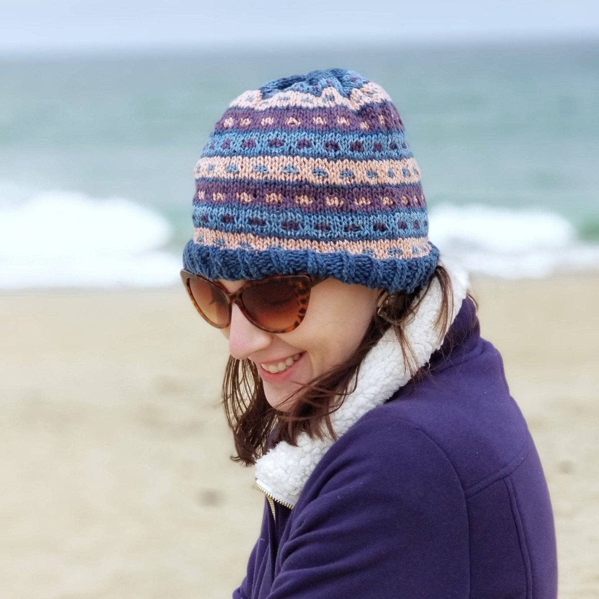 Stripe-A-Dots Hat and Gloves Knitting Kit - view 2
