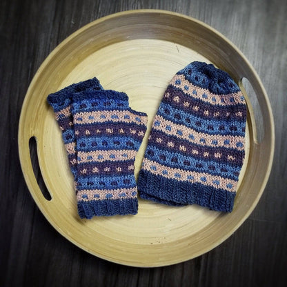 Stripe-A-Dots Hat and Gloves Knitting Kit - view 3