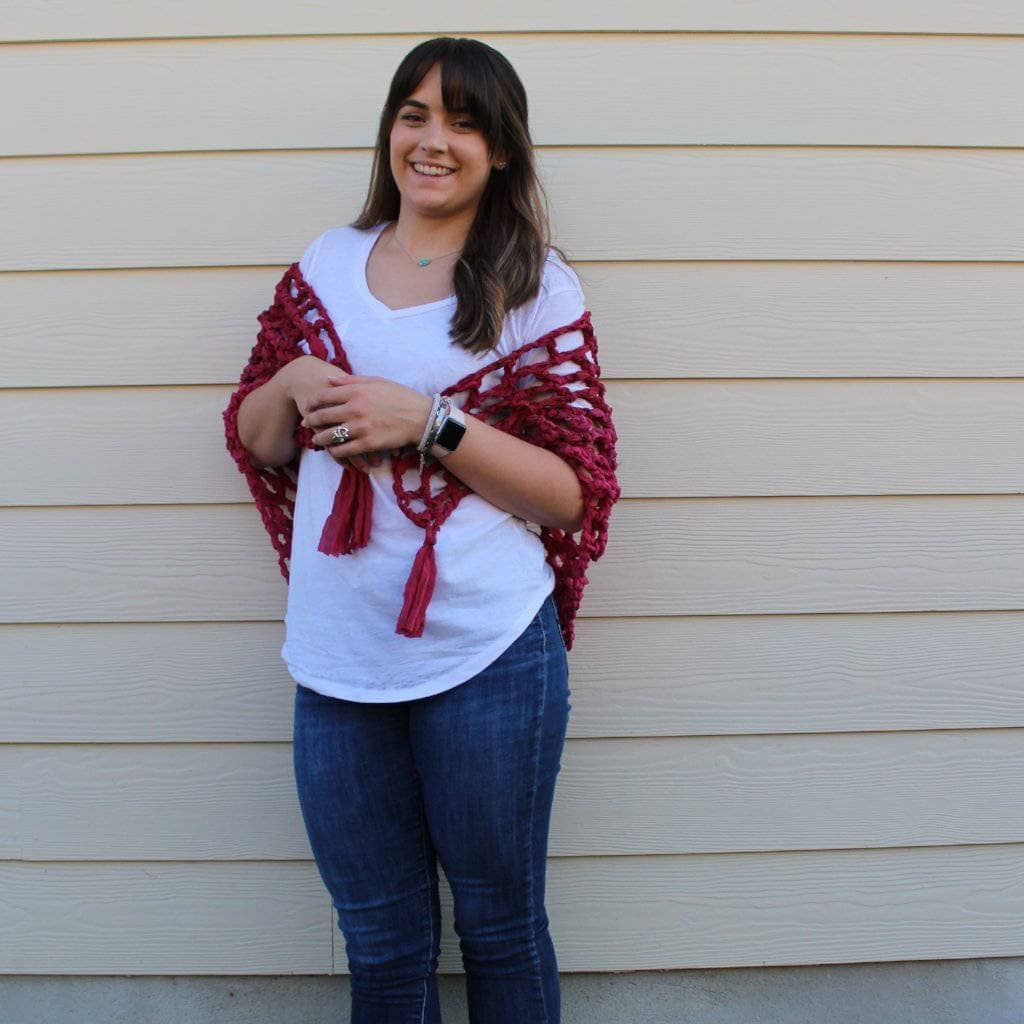 Summer Nights Chiffon Crochet Shawl Pattern - view 2