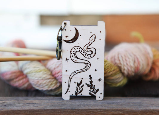 Crescent Moon & Stars Snake WPI Ruler — Forest Plants - view 2