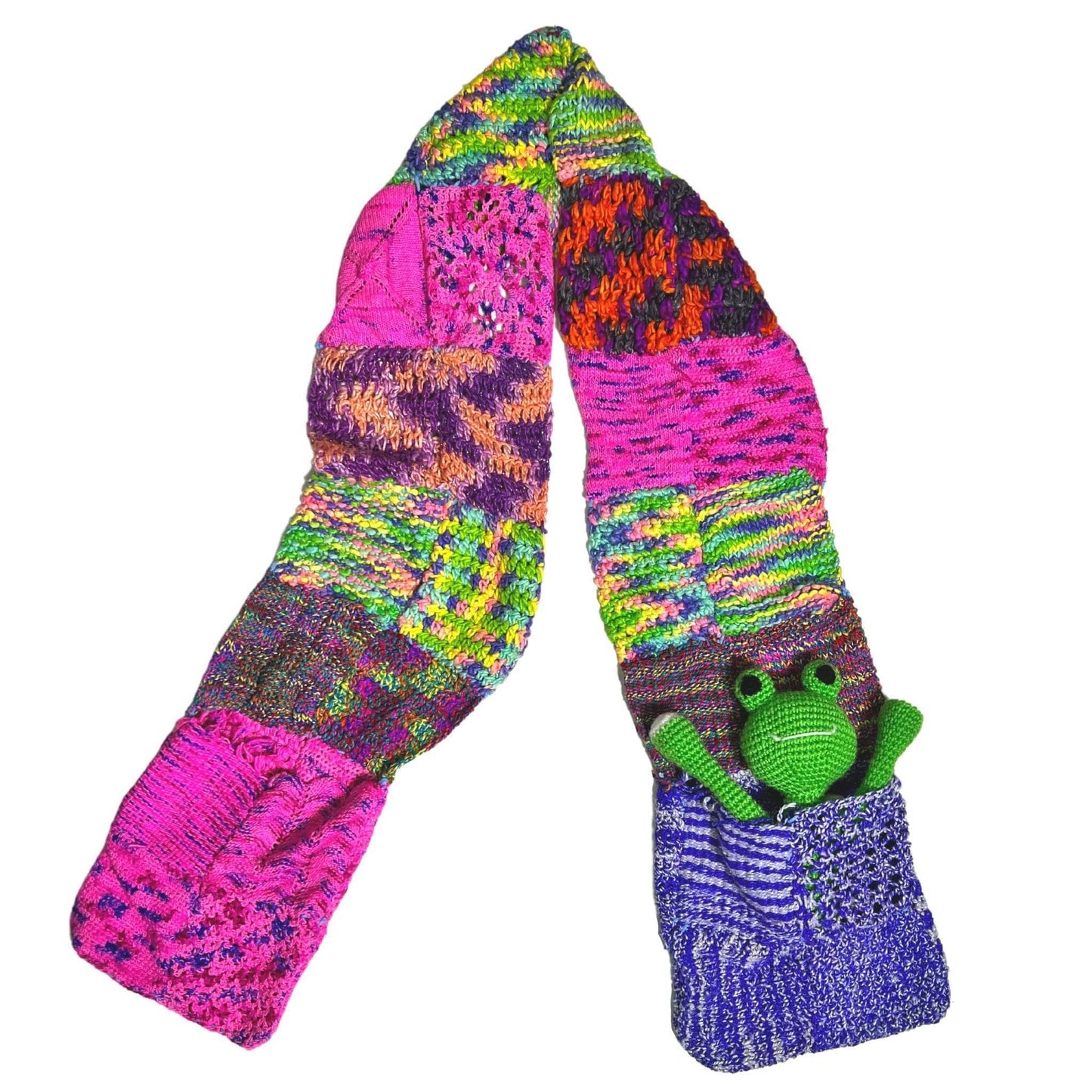 Swatch-tastic Patchwork Scarf with Pockets Pattern - view 2