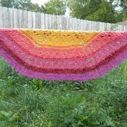 That Sunset was Bananas! Knit Shawl Pattern - view 3