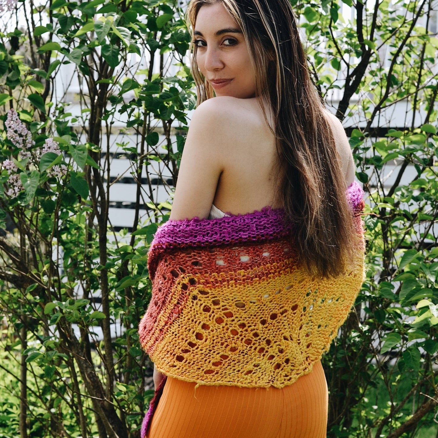 That Sunset was Bananas! Knit Shawl Pattern