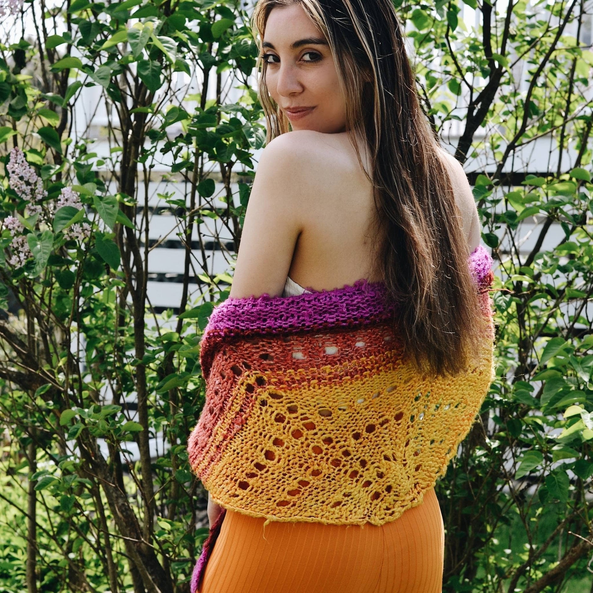 That Sunset was Bananas! Knit Shawl Pattern