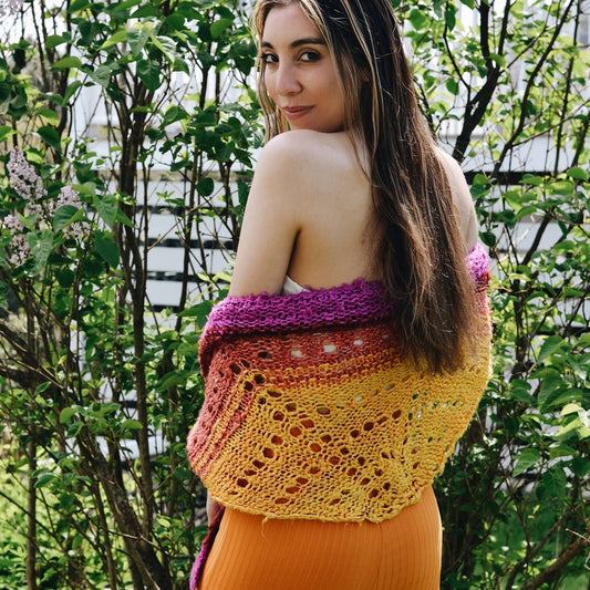 That Sunset was Bananas! Knit Shawl Pattern