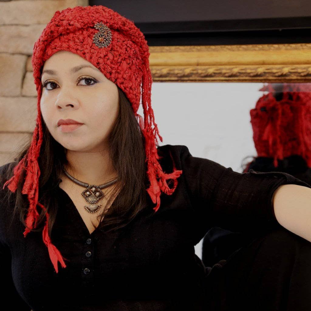 The Red Taj Headscarf Crochet Pattern - view 3