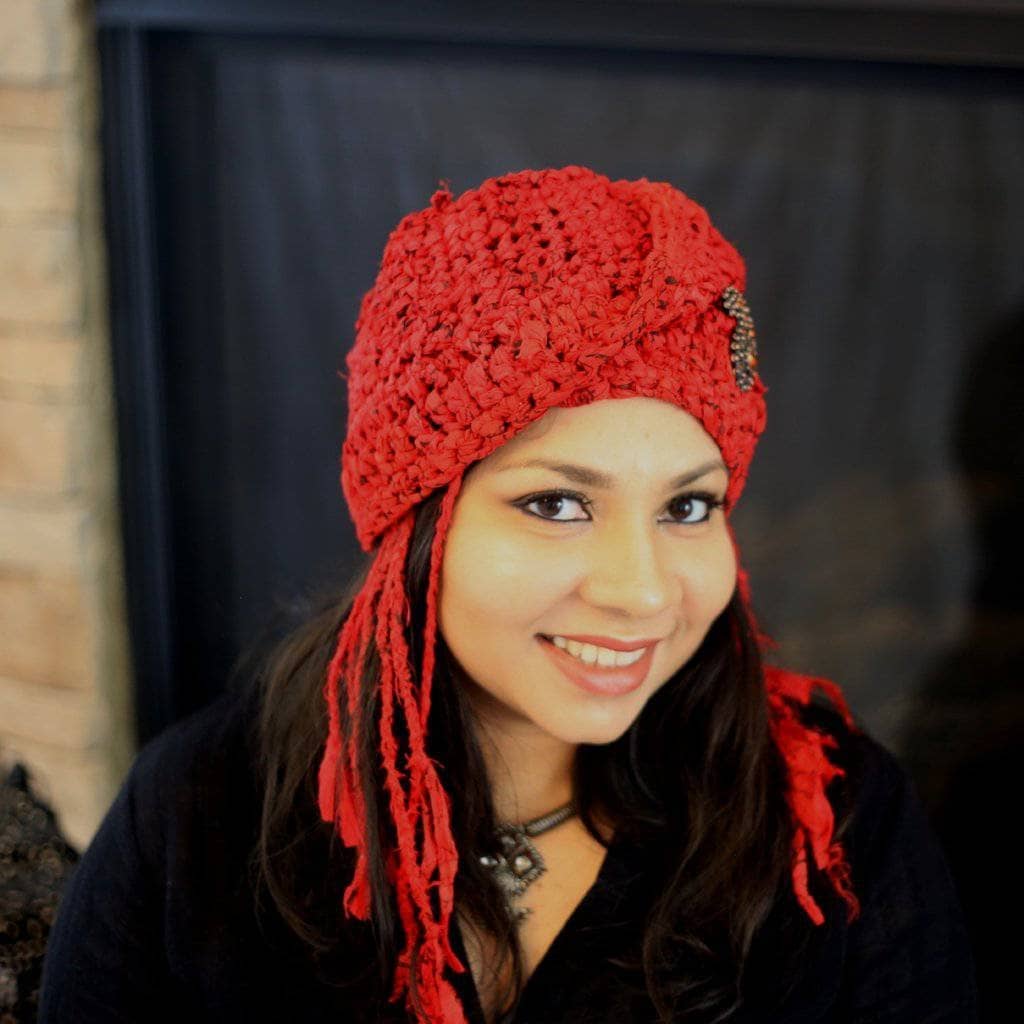 The Red Taj Headscarf Crochet Pattern - view 4