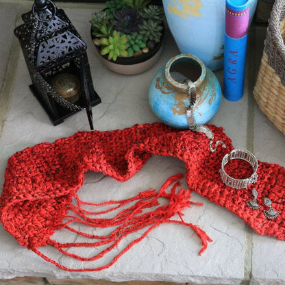 The Red Taj Headscarf Crochet Pattern - view 2