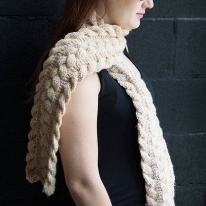 Third Law Cabled Scarf Knit Pattern - view 3