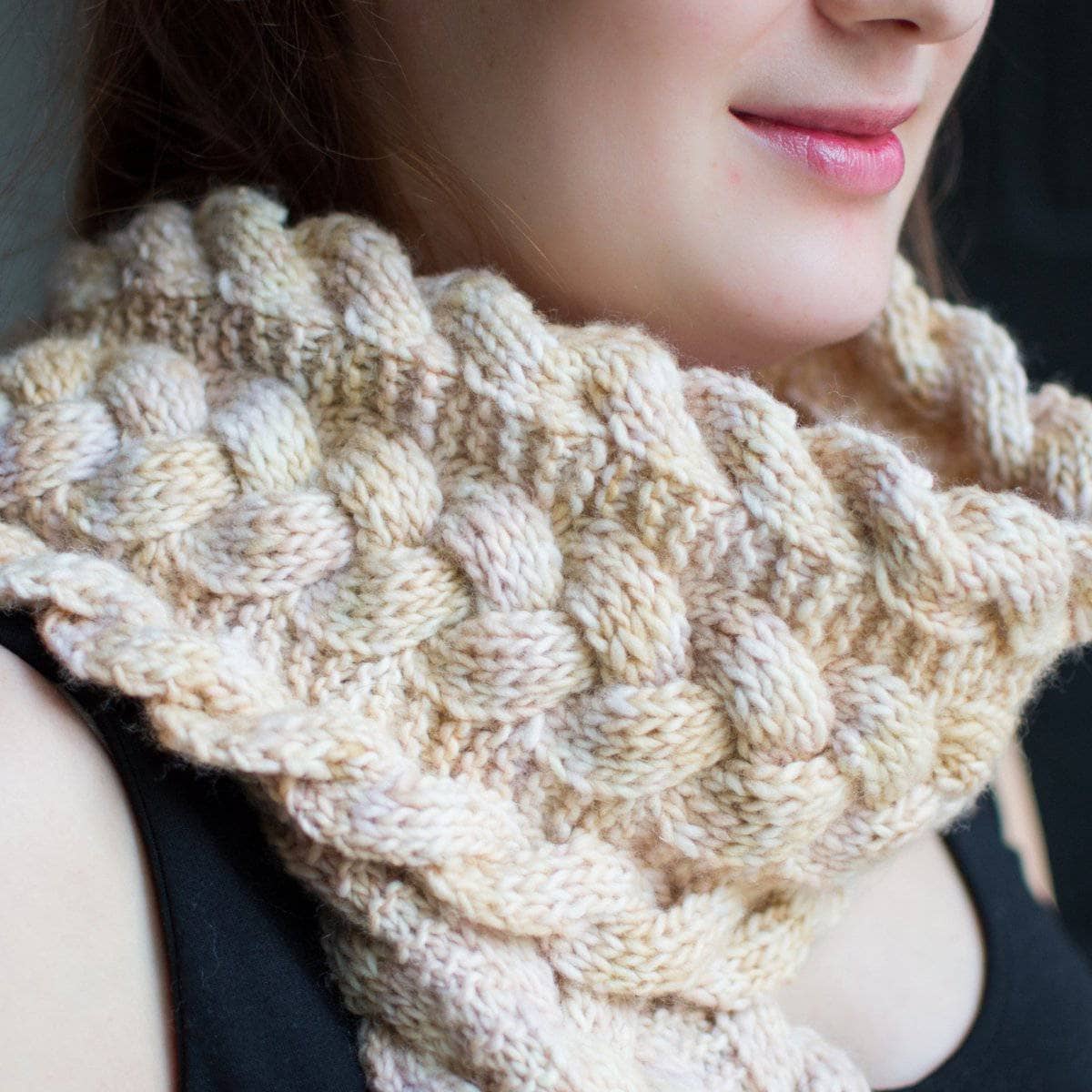 Third Law Cabled Scarf Knit Pattern - view 2