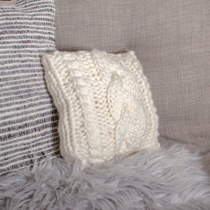 Triple Cable Pillow Knit Pattern - view 2