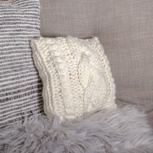 Triple Cable Pillow Knit Pattern - view 2