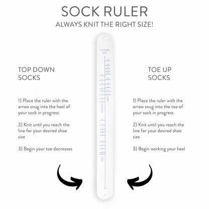 Sock Ruler - Sock Sizing Bracelet Ruler - view 4