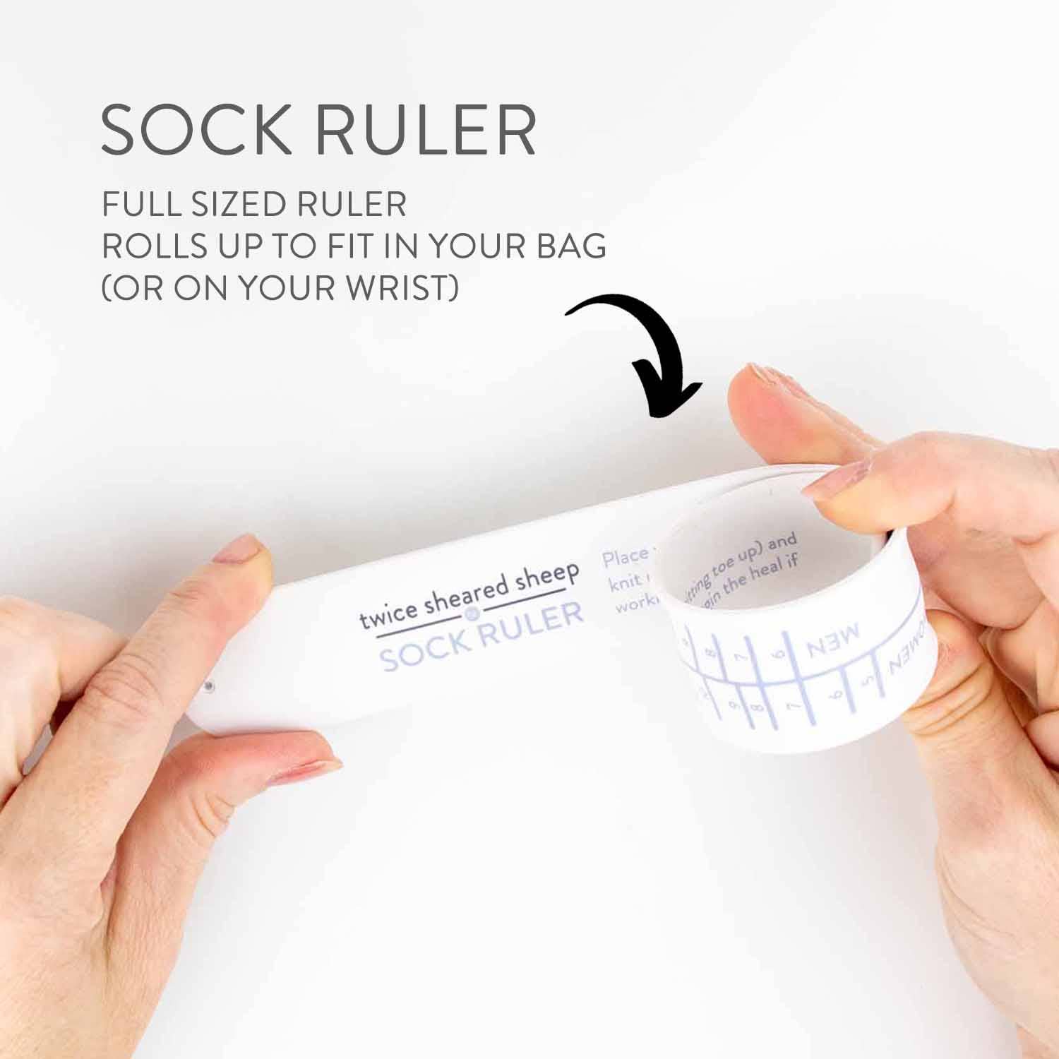 Sock Ruler - Sock Sizing Bracelet Ruler - view 5